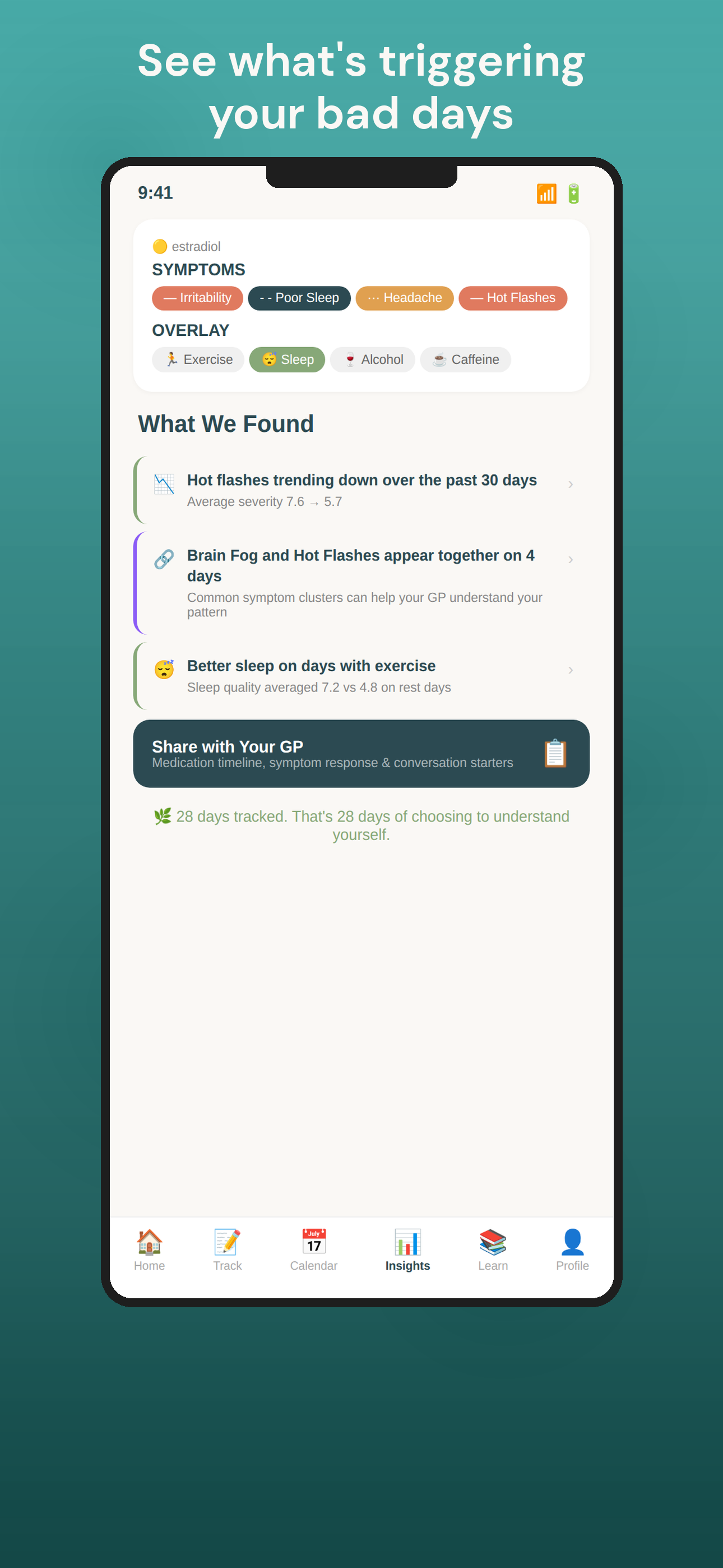 See what's triggering your bad days