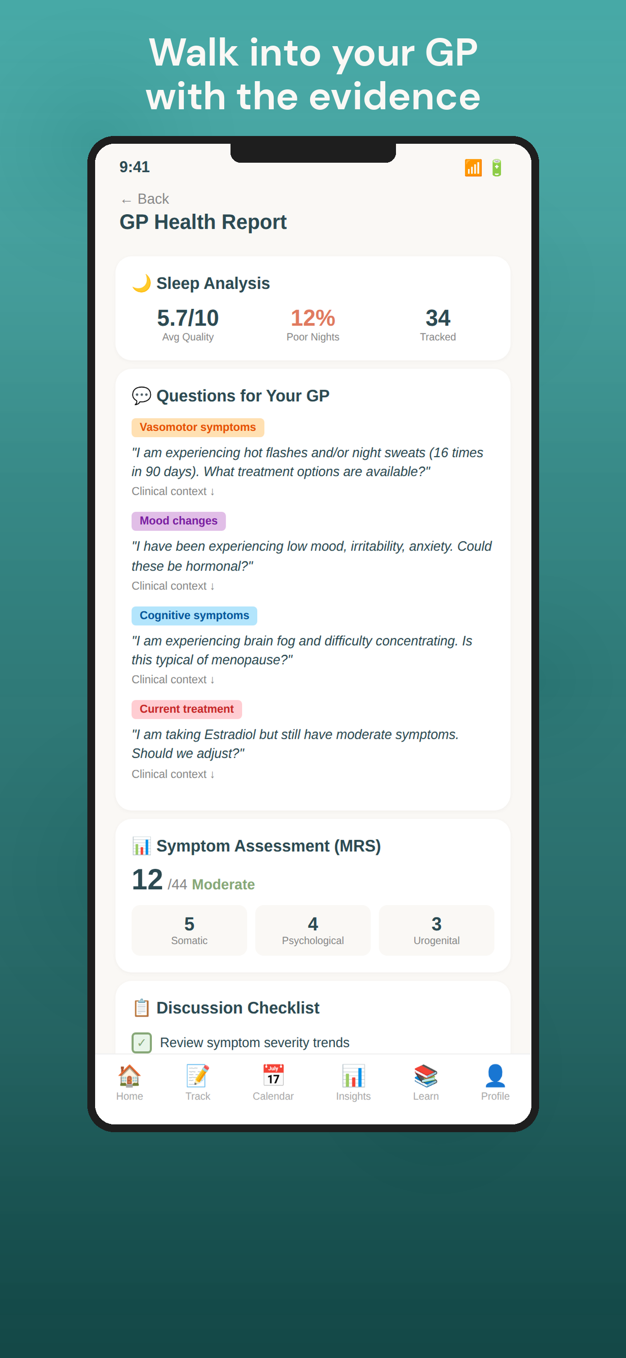 Walk into your GP with evidence