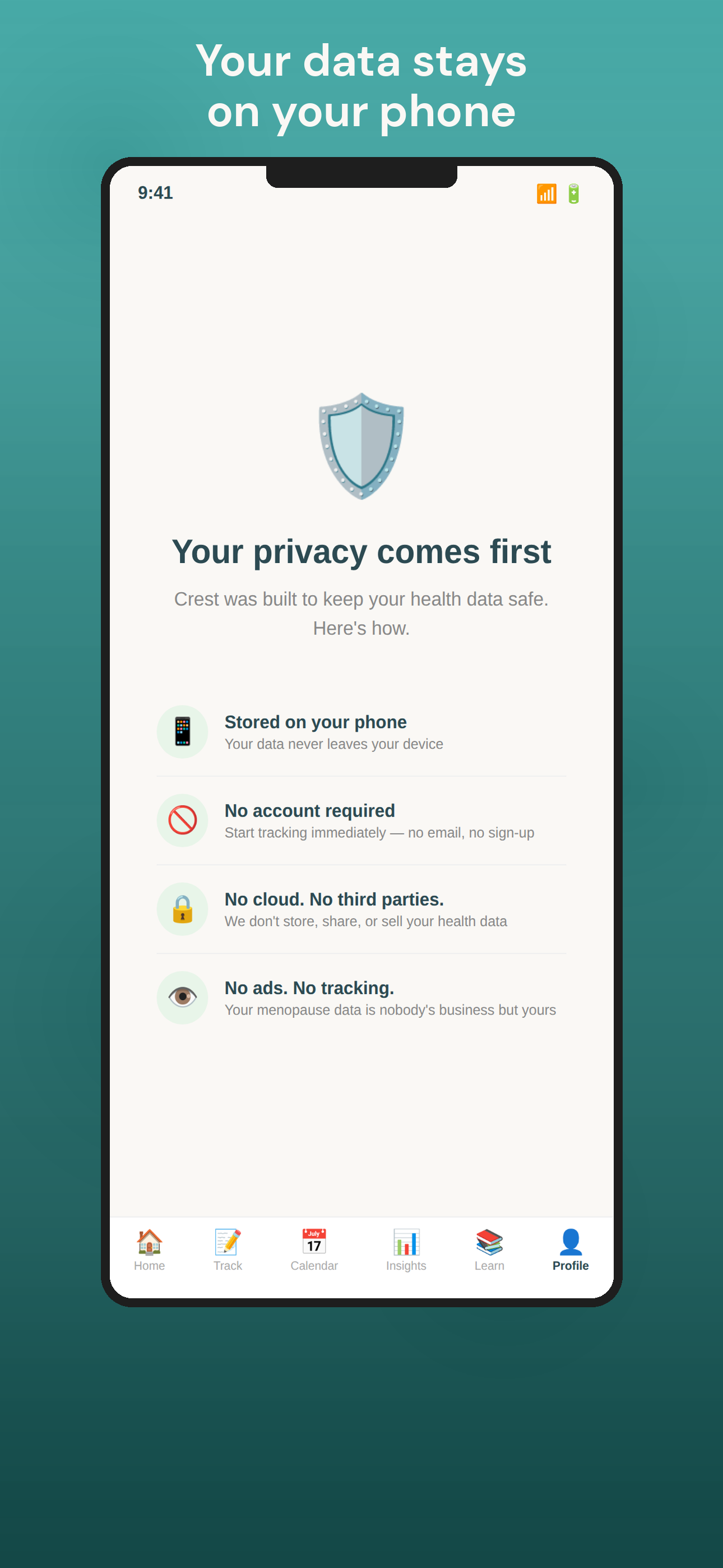 Your data stays yours